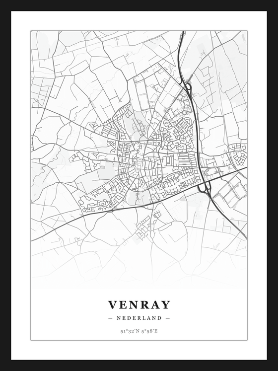 Stadskaart Venray - Klassiek