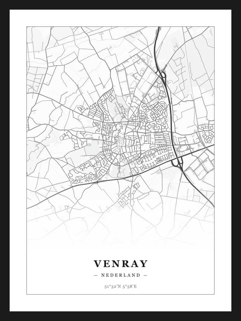 Stadskaart Venray - Klassiek