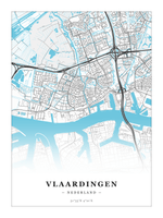 Stadskaart Vlaardingen - Water - Zonder lijst