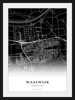 Stadskaart Waalwijk - Donker