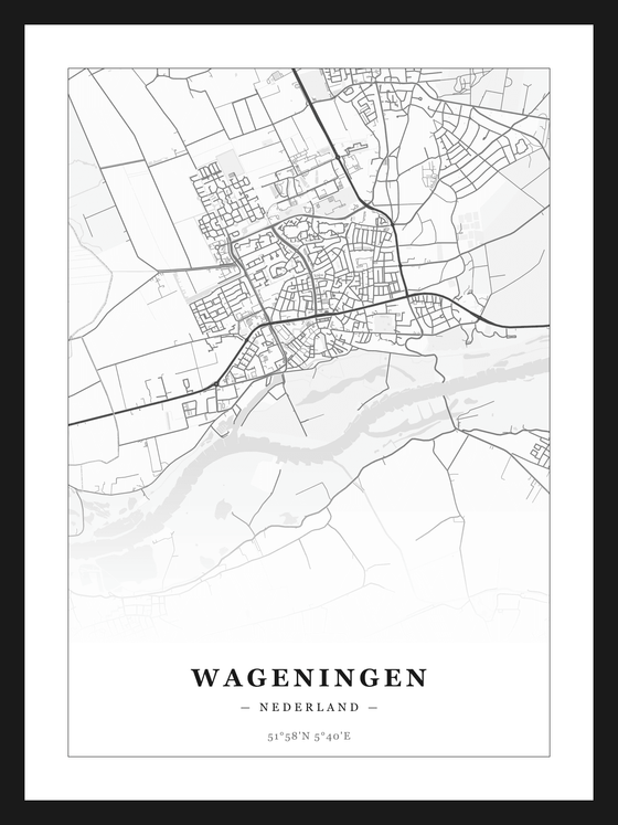 Stadskaart Wageningen - Klassiek