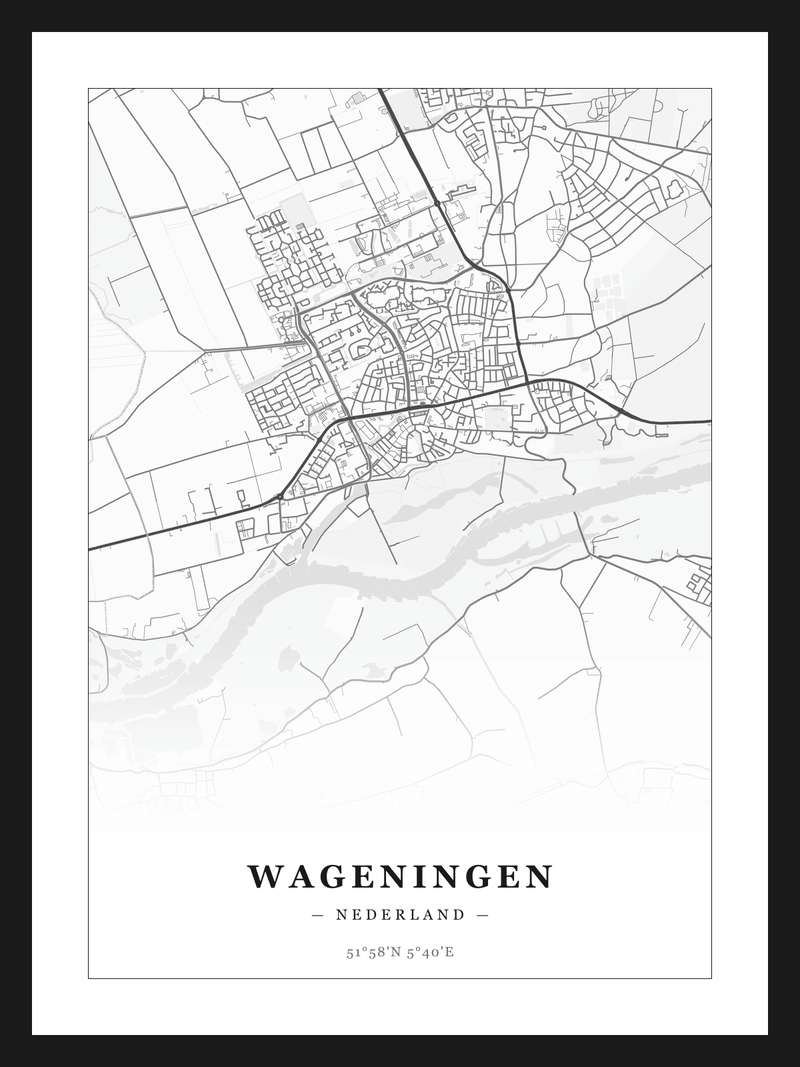 Stadskaart Wageningen - Klassiek