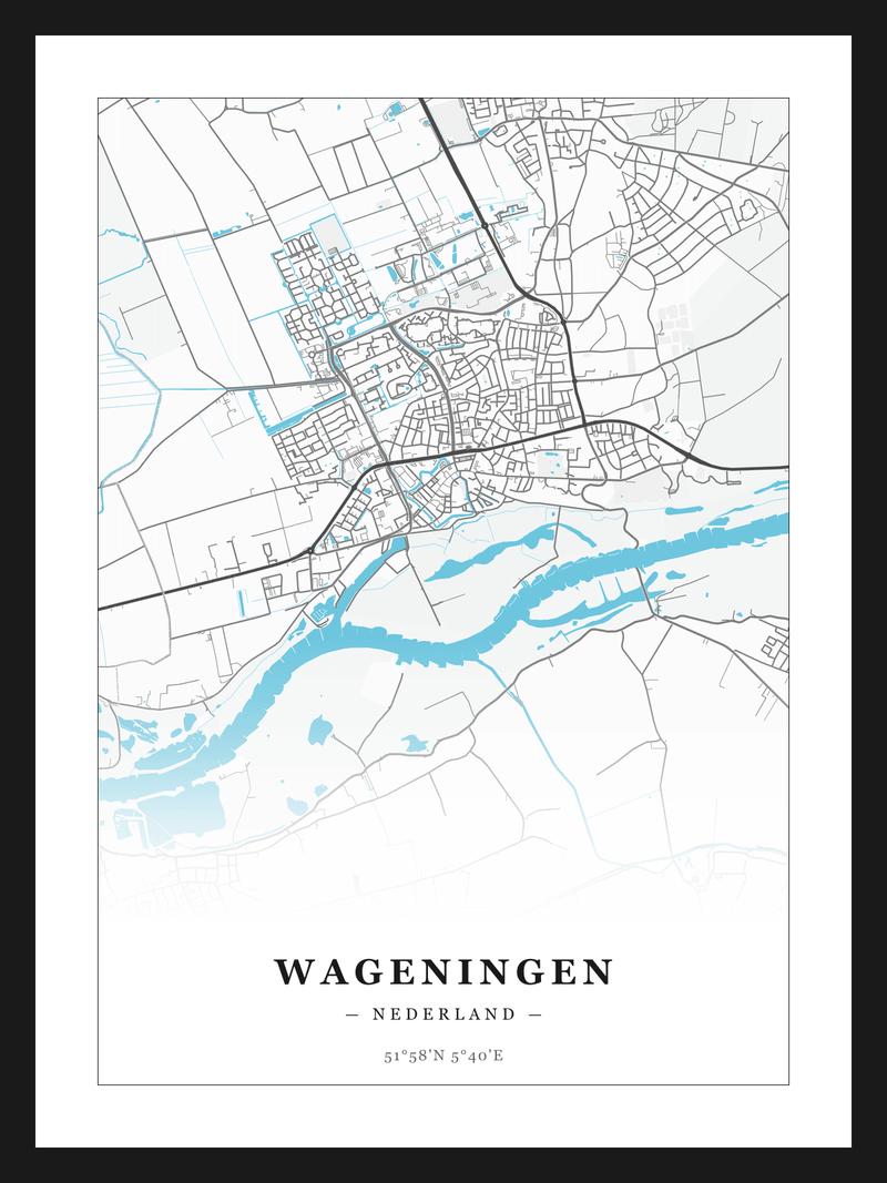 Stadskaart Wageningen - Water