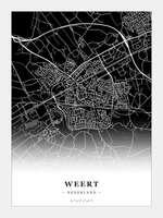 Stadskaart Weert - Donker - Zonder lijst