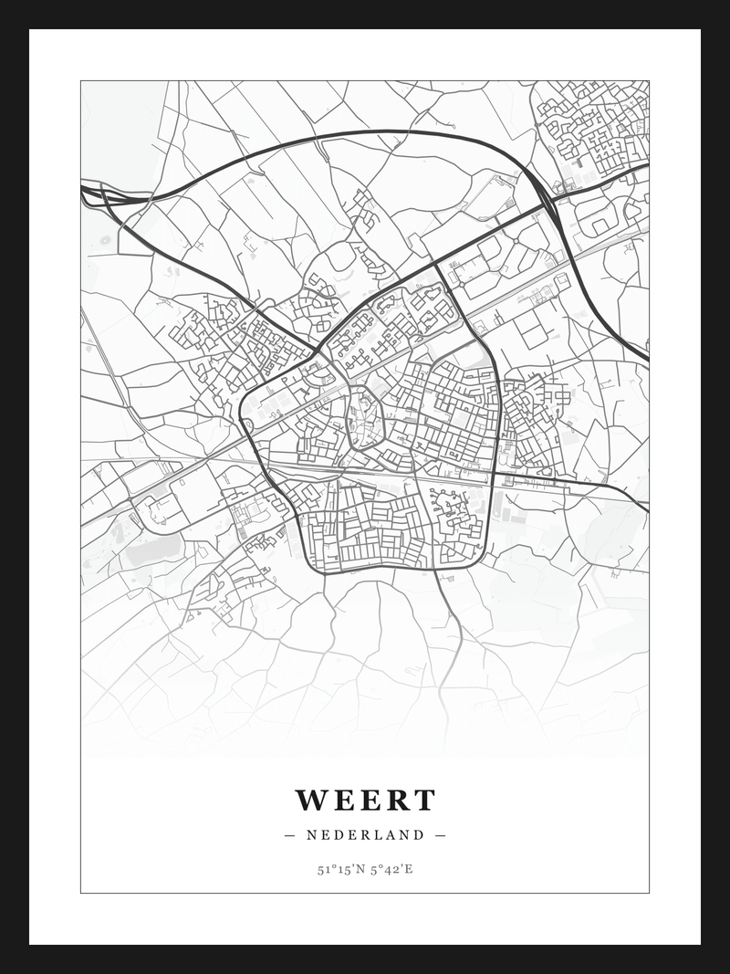 Stadskaart Weert - Klassiek