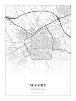 Stadskaart Weert - Klassiek - Zonder lijst