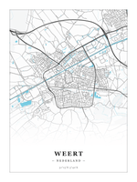 Stadskaart Weert - Water - Zonder lijst