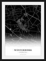 Stadskaart Westerbork - Donker