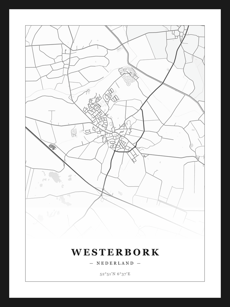 Stadskaart Westerbork - Klassiek