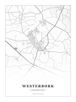 Stadskaart Westerbork - Klassiek - Zonder lijst