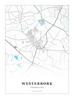 Stadskaart Westerbork - Water - Zonder lijst