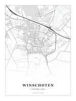 Stadskaart Winschoten - Klassiek - Zonder lijst