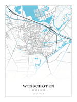 Stadskaart Winschoten - Water - Zonder lijst