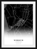 Stadskaart Workum - Donker