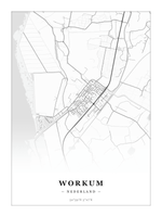Stadskaart Workum - Klassiek - Zonder lijst
