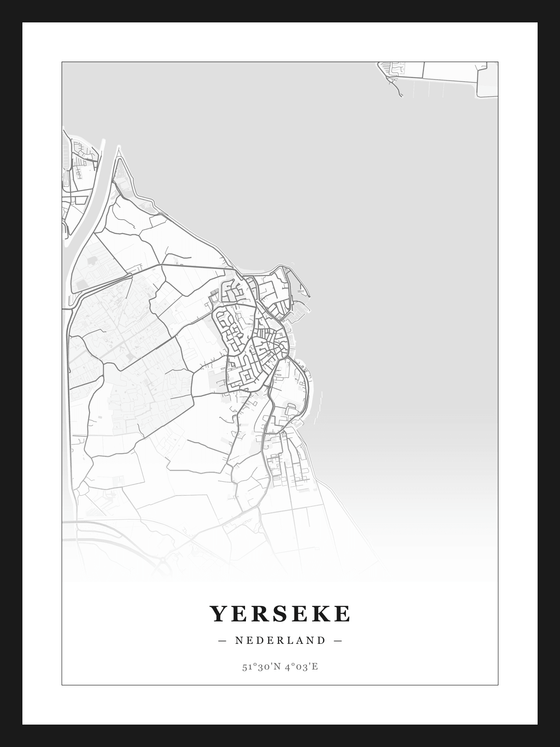 Stadskaart Yerseke - Klassiek