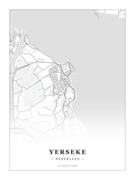 Stadskaart Yerseke - Klassiek - Zonder lijst