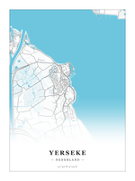 Stadskaart Yerseke - Water - Zonder lijst