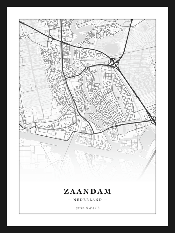 Stadskaart Zaandam - Klassiek