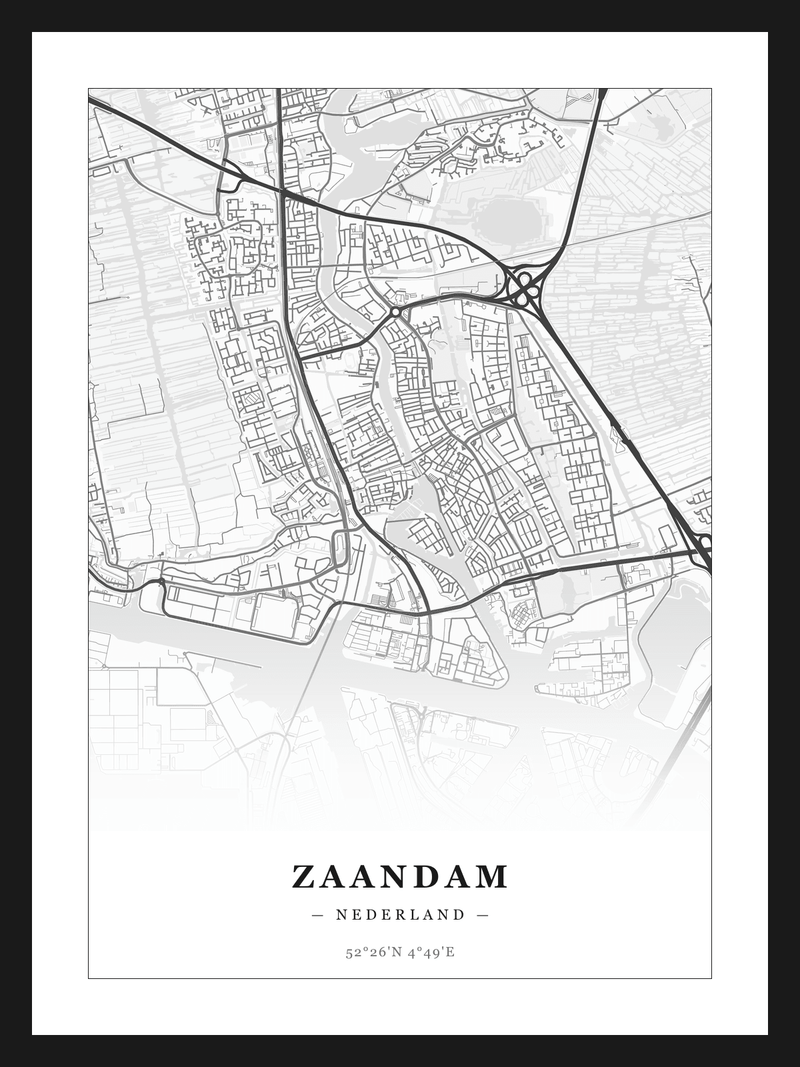 Stadskaart Zaandam - Klassiek