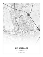 Stadskaart Zaandam - Klassiek - Zonder lijst