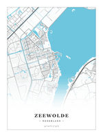 Stadskaart Zeewolde - Water - Zonder lijst