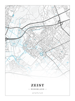Stadskaart Zeist - Water - Zonder lijst