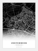 Stadskaart Zoetermeer - Donker - Zonder lijst