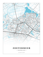 Stadskaart Zoetermeer - Water - Zonder lijst
