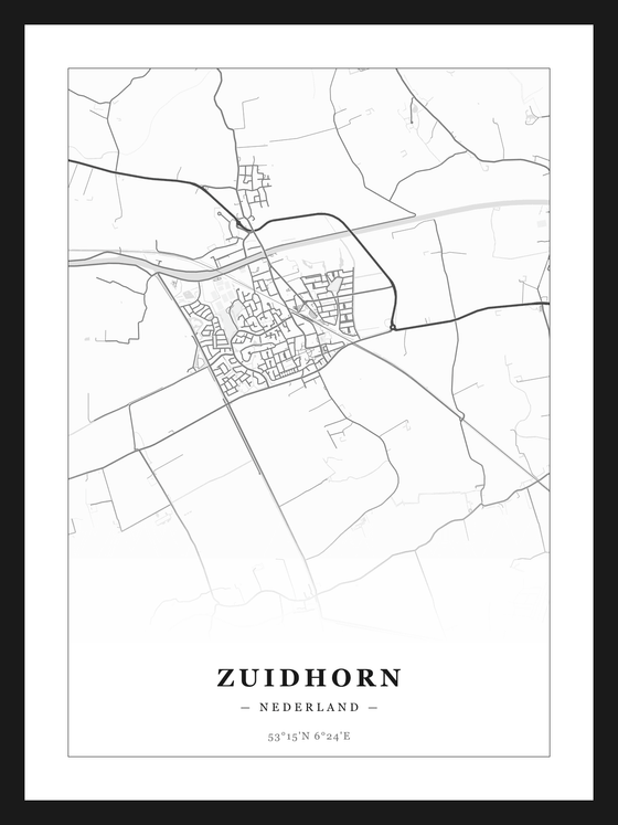 Stadskaart Zuidhorn - Klassiek