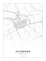 Stadskaart Zuidhorn - Klassiek - Zonder lijst
