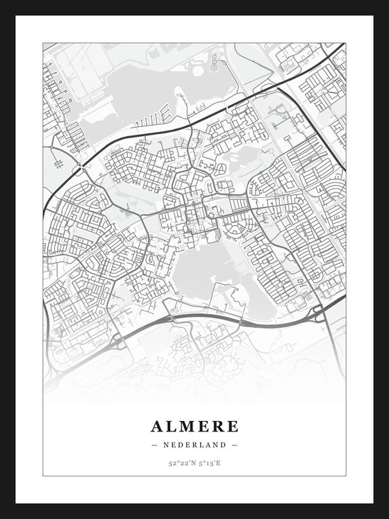 Steden poster Almere - Klassiek