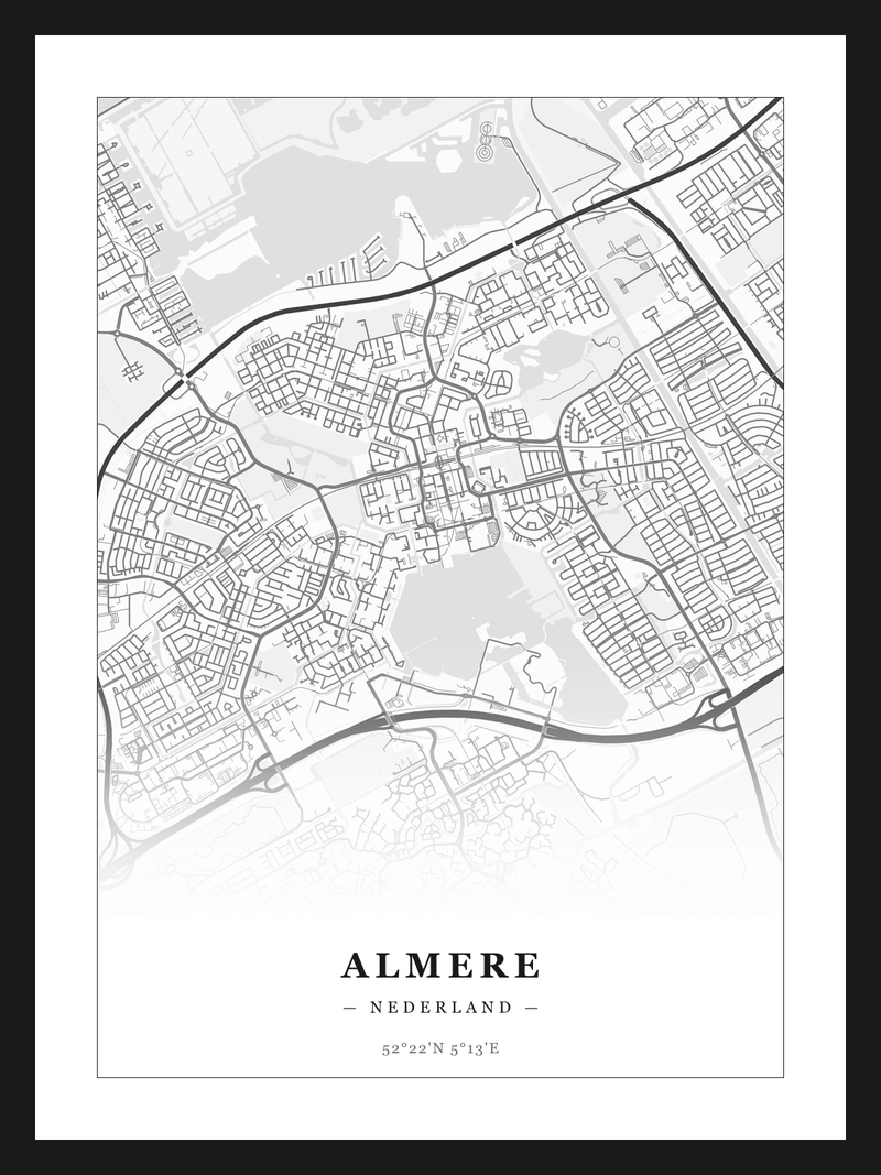 Steden poster Almere - Klassiek