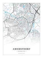 Steden poster Amersfoort - Water - Zonder lijst