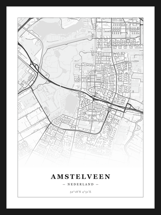 Steden poster Amstelveen - Klassiek