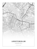 Steden poster Amsterdam - Klassiek - Zonder lijst