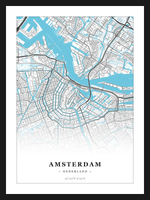 Steden poster Amsterdam - Water