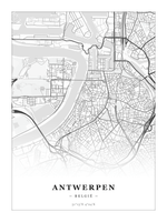 Steden poster Antwerpen - Klassiek - Zonder lijst