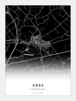 Steden poster Axel - Donker - Zonder lijst
