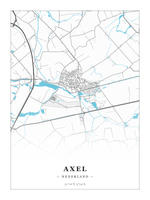 Steden poster Axel - Water - Zonder lijst