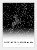 Steden poster Banaonblusserslaand (Zundert) - Donker - Zonder lijst