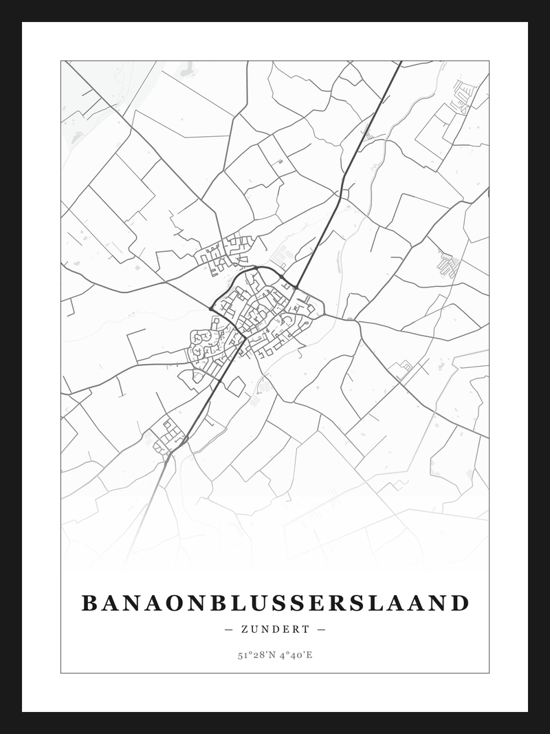 Steden poster Banaonblusserslaand (Zundert) - Klassiek