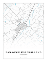Steden poster Banaonblusserslaand (Zundert) - Water - Zonder lijst