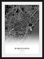 Steden poster Barcelona - Donker