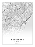 Steden poster Barcelona - Klassiek - Zonder lijst