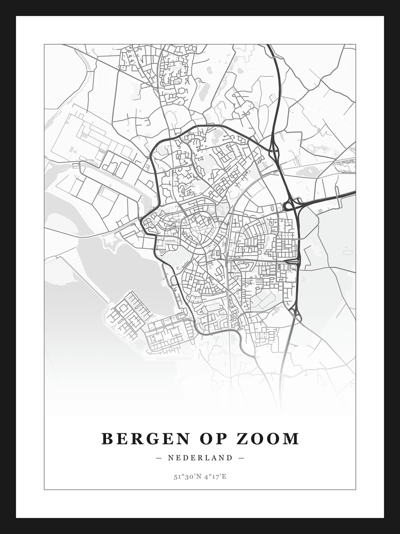 Steden poster Bergen op Zoom - Klassiek