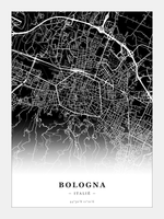 Steden poster Bologna - Donker - Zonder lijst