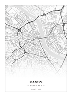 Steden poster Bonn - Klassiek - Zonder lijst