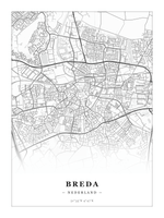 Steden poster Breda - Klassiek - Zonder lijst