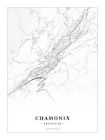 Steden poster Chamonix - Klassiek - Zonder lijst